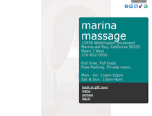 Tablet Screenshot of marinamassage.com